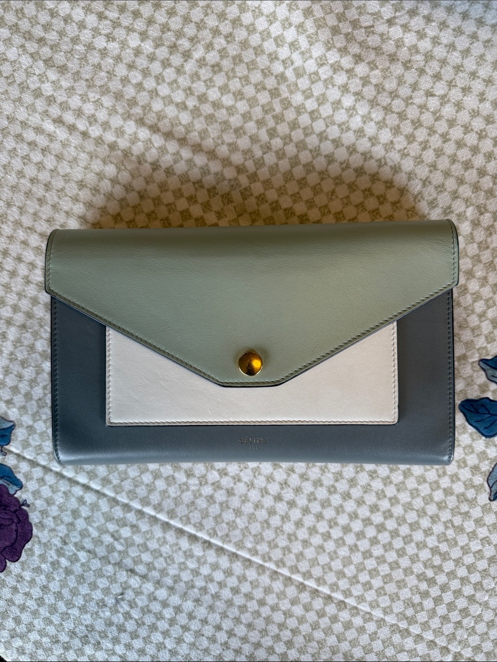 Celine Tricolor Wallet on a Chain || Phoebe Philo || Old Celine
